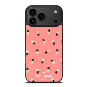 KATE SPADE NEW YORK LOGO PINK PINEAPPLES ICON iPhone 17 Pro Max Case Cover