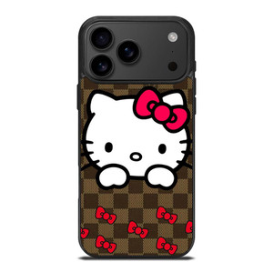 LOUIS VUITTON LV HELLO KITTY PATTERN iPhone 17 Pro Max Case Cover