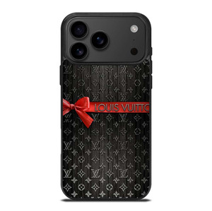 LOUIS VUITTON LV LOGO PATTERN RED RIBBON iPhone 17 Pro Max Case Cover