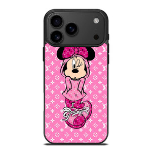 LOUIS VUITTON LV LOGO PINK MINNIE MOUSE iPhone 17 Pro Max Case Cover