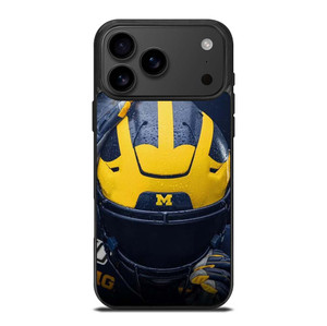 MICHIGAN WOLVERINES LOGO FOOTBALL HELMET iPhone 17 Pro Max Case Cover