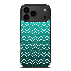 OMBRE TEAL CHEVRON iPhone 17 Pro Max Case Cover