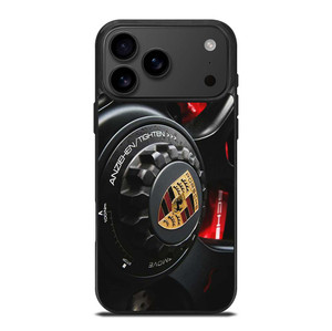 PORSCHE LOGO CAR ON RIM iPhone 17 Pro Max Case Cover