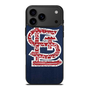 ST. LOUIS CARDINALS BASEBALL WOODEN LOGO iPhone 17 Pro Max Case Cover