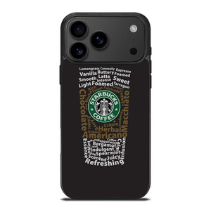 STARBUCKS COFFEE ART TYPOGRAPHY iPhone 17 Pro Max Case Cover