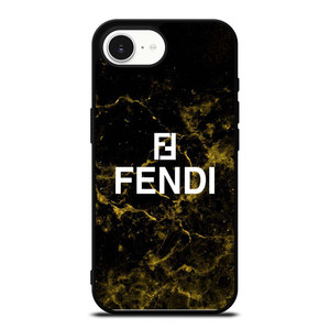FENDI FASHION ROMA LOGO BLACK MARBLE iPhone 16e Case Cover