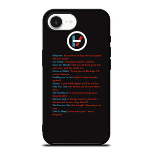 LYRICS OF TWENTY ONE PILOTS iPhone 16e Case Cover