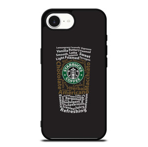 STARBUCKS COFFEE ART TYPOGRAPHY iPhone 16e Case Cover