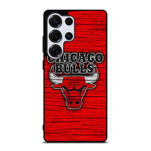 CHICAGO BULLS WOODEN RED LOGO Samsung Galaxy S25 Ultra Case Cover