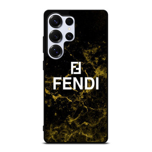 FENDI FASHION ROMA LOGO BLACK MARBLE Samsung Galaxy S25 Ultra Case Cover