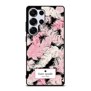 KATE SPADE NEW YORK LOGO PINK FEATHERS Samsung Galaxy S25 Ultra Case Cover