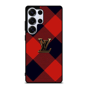 LOUIS VUITTON LV LOGO PATTERN RED Samsung Galaxy S25 Ultra Case Cover