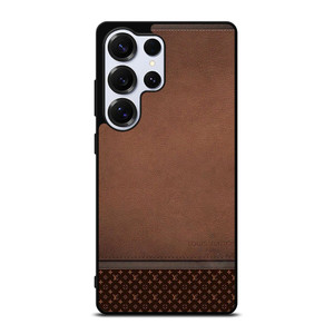 LV LOUIS VUITTON LOGO BROWN LEATHER BAG Samsung Galaxy S25 Ultra Case Cover