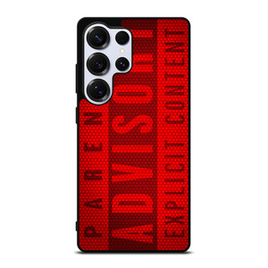 PARENTAL ADVISORY EXPLICIT CONTENT CARBON Samsung Galaxy S25 Ultra Case Cover