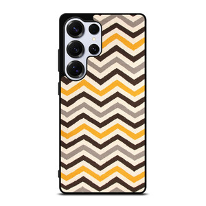 YELLOW BROWN CHEVRON PATTERN Samsung Galaxy S25 Ultra Case Cover