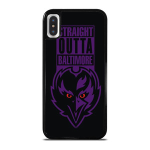 STRAIGHT OUTTA BALTIMORE BALTIMORE RAVENS iPhone X / XS Case Cover STRAIGHT OUTTA BALTIMORE BALTIMORE RAVENS iPhone X / XS Case Cover