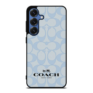 COACH NEW YORK BLUE LOGO PATTERN Samsung Galaxy S25 Case Cover