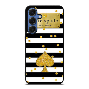 KATE SPADE NEW YORK LOGO GOLDEN POLKADOTS ICON Samsung Galaxy S25 Case Cover