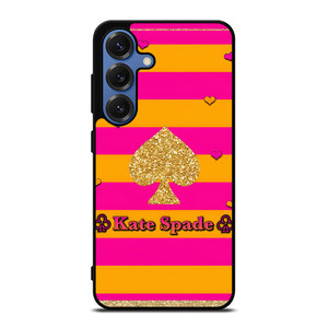 KATE SPADE NEW YORK YELLOW PINK STRIPES ICON Samsung Galaxy S25 Case Cover