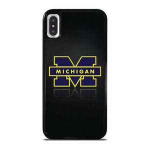 MICHIGAN WOLVERINES METAL LOGO iPhone X / XS Case Cover MICHIGAN WOLVERINES METAL LOGO iPhone X / XS Case Cover