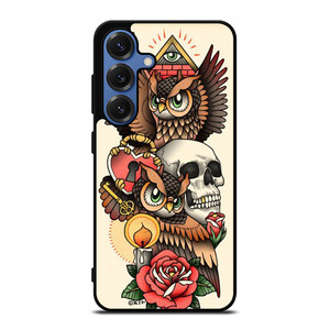 OWL STEAMPUNK ILLUMINATI TATTOO Samsung Galaxy S25 Case Cover