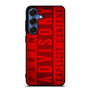 PARENTAL ADVISORY EXPLICIT CONTENT CARBON Samsung Galaxy S25 Case Cover