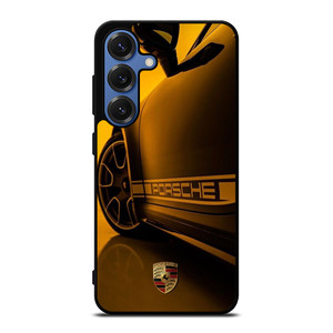 PORSCHE LOGO CAR YELOOW Samsung Galaxy S25 Case Cover