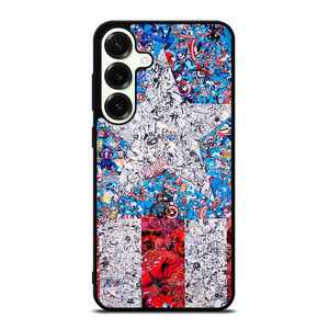 CAPTAIN AMERICA LOGO COLLAGE Samsung Galaxy S25 Plus Case Cover