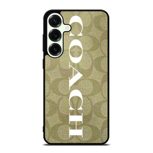 COACH NEW YORK GREEN LOGO PATTERN Samsung Galaxy S25 Plus Case Cover