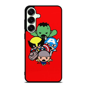 KAWAII CAPTAIN AMERICA HULK THOR WOLVERINE Marvel Avengers Samsung Galaxy S25 Plus Case Cover