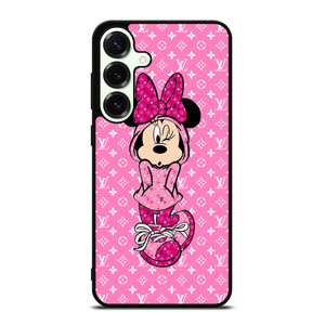 LOUIS VUITTON LV LOGO PINK MINNIE MOUSE Samsung Galaxy S25 Plus Case Cover