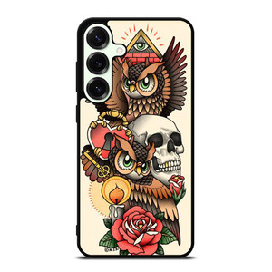 OWL STEAMPUNK ILLUMINATI TATTOO Samsung Galaxy S25 Plus Case Cover