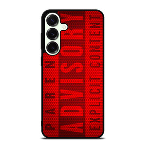 PARENTAL ADVISORY EXPLICIT CONTENT CARBON Samsung Galaxy S25 Plus Case Cover