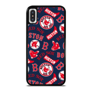BOSTON RED SOX BASEBALL PATTERN iPhone X / XS Case Cover BOSTON RED SOX BASEBALL PATTERN iPhone X / XS Case Cover