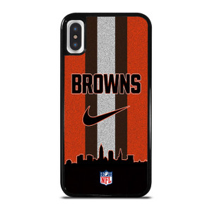 CLEVELAND BROWNS NIKE STRIPE iPhone X / XS Case Cover CLEVELAND BROWNS NIKE STRIPE iPhone X / XS Case Cover