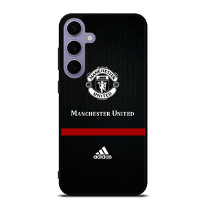 MANCHESTER UNITED FC LOGO FOOTBALL ADIDAS BLACK Samsung Galaxy S24 Plus Case Cover