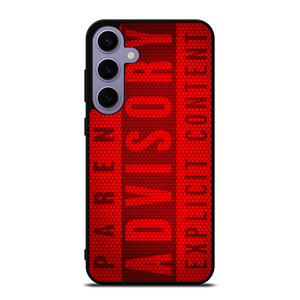 PARENTAL ADVISORY EXPLICIT CONTENT CARBON Samsung Galaxy S24 Plus Case Cover