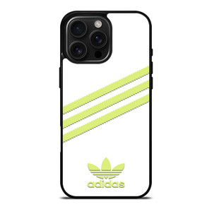 ADIDAS ORIGINALS STRIPES WHITE YELLOW iPhone 16 Pro Max Case Cover