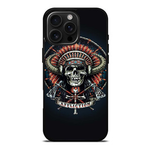 AFFLICTION INDIAN SKULL iPhone 16 Pro Max Case Cover