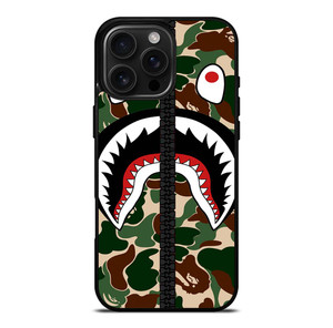 BAPE SHARK CAMO ZIP iPhone 16 Pro Max Case Cover