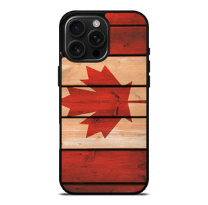 CANADA FLAG WOOD iPhone 16 Pro Max Case Cover