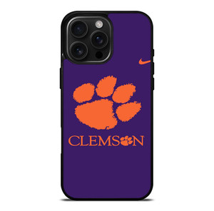 CLEMSON TIGERS LOGO UNIVERSITY FOOTBALL PAW NIKE ICON iPhone 16 Pro Max Case Cover