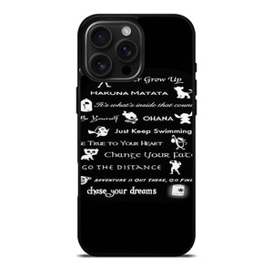 DISNEY LESSONS BLACK iPhone 16 Pro Max Case Cover