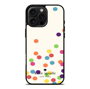 KATE SPADE NEW YORK LOGO COLORFUL POLKADOTS ICON iPhone 16 Pro Max Case Cover