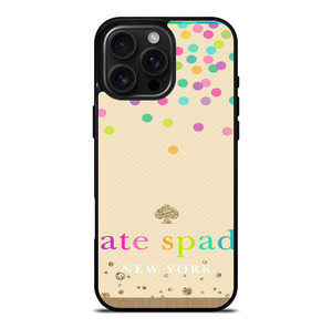 KATE SPADE NEW YORK LOGO COLORFUL POLKADOTS iPhone 16 Pro Max Case Cover