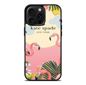 KATE SPADE NEW YORK LOGO FLORAL FLAMENGOS iPhone 16 Pro Max Case Cover
