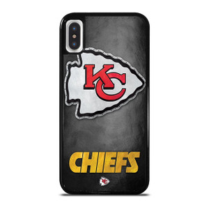 KANSAS CITY CHIEFS METAL LOGO iPhone X / XS Case Cover