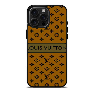 LOUIS VUITTON PATTERN LV LOGO ICON GOLD iPhone 16 Pro Max Case Cover