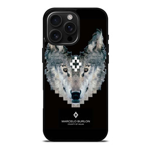 MARCELO BURLON WOLF LOGO iPhone 16 Pro Max Case Cover