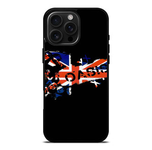 OASIS BAND ROCK BRITISH FLAG iPhone 16 Pro Max Case Cover